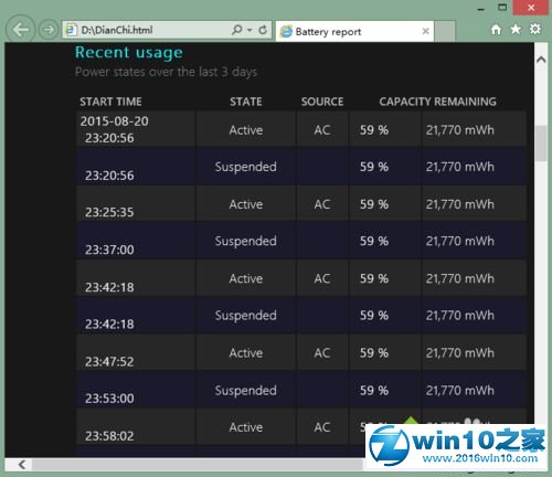 win10系统查询笔记本电池健康状况的操作方法