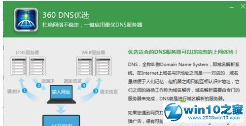 win10系统360DNS优选工具的操作方法