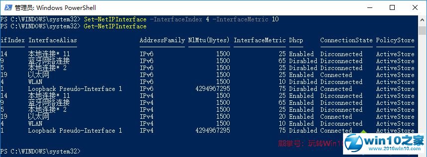 win10系统修改接口跃点数的操作方法