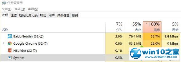 win10系统 baidunetdisk进程占用磁盘100%的解决方法