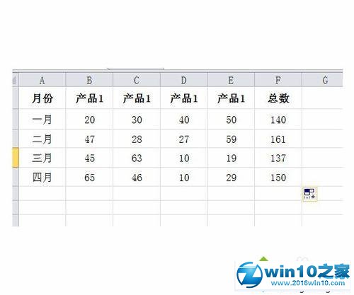 win10系统使用Excel 2010公式求和的操作方法