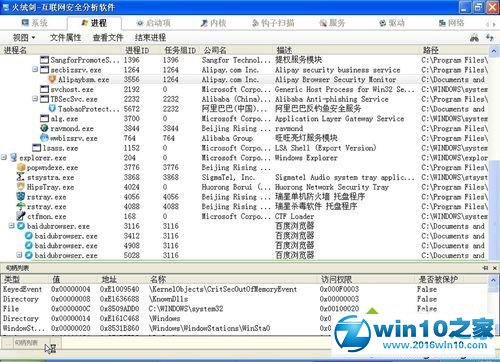 win10系统使用火绒剑查看进程句柄信息的操作方法