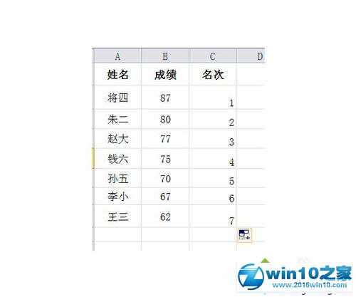 win10系统使用Excel 2010的自动排序功能的操作方法