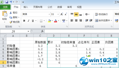 win10系统使用Excel2010制作瀑布图的操作方法