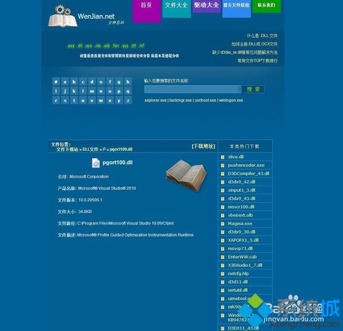 下载并放入pgort100.dll的步骤1.2