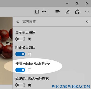 Win10 Edge浏览器打不开页面视频提示未安装flash 该怎么办？