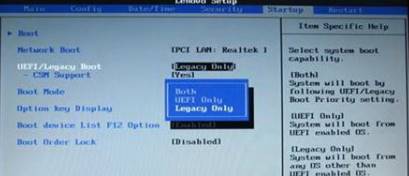 联想笔记本win10换win7bios设置教程！