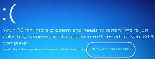 Dpc Watchdog Violation Win10蓝屏的修复方法！